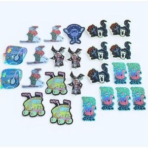 HUGE Dutch bros sticker bundle 24  Halloween flamingo glow holo lot stickers NEW